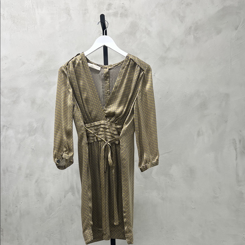 Elegant Gold Wrap Dress